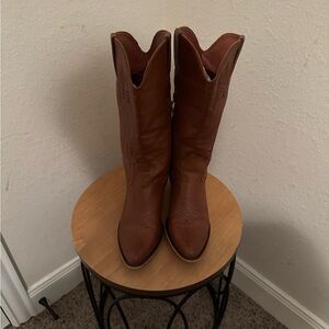 Brown Leather Women's Cowboy Boots